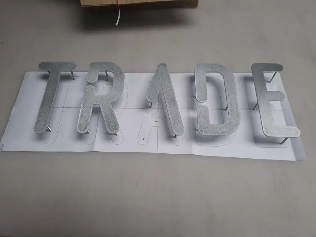 3D Raised Stainless Steel Sign Making Letters East Herts Signs