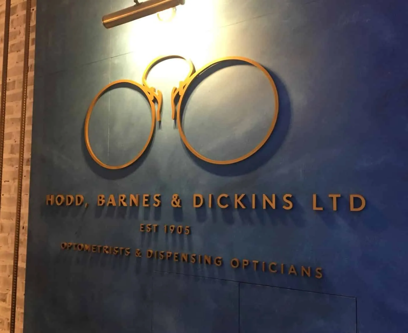 Gold Reception Wall Logo
