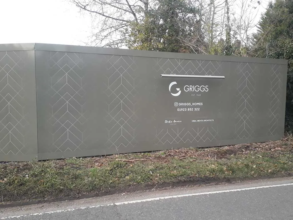 Griggs Homes Construction Site Hoarding By East Herts Signs