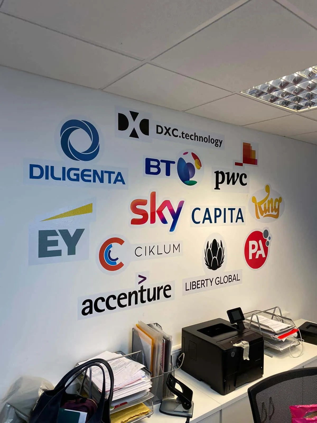 Internal Office Wall Graphics East Herts Signs Hertfordshire