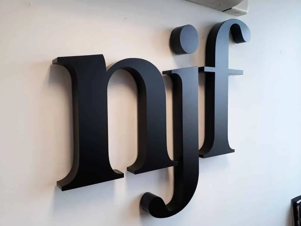 Powder Coated 3D Office Wall Lettering