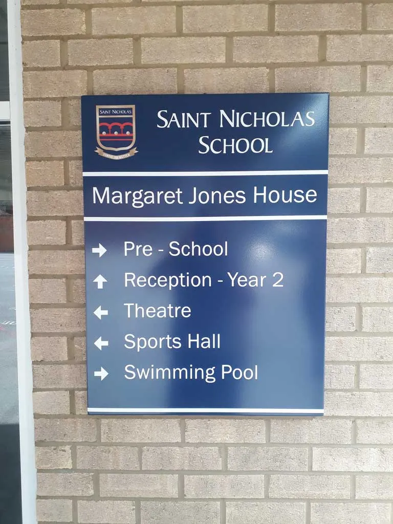 School Directional Sign Essex
