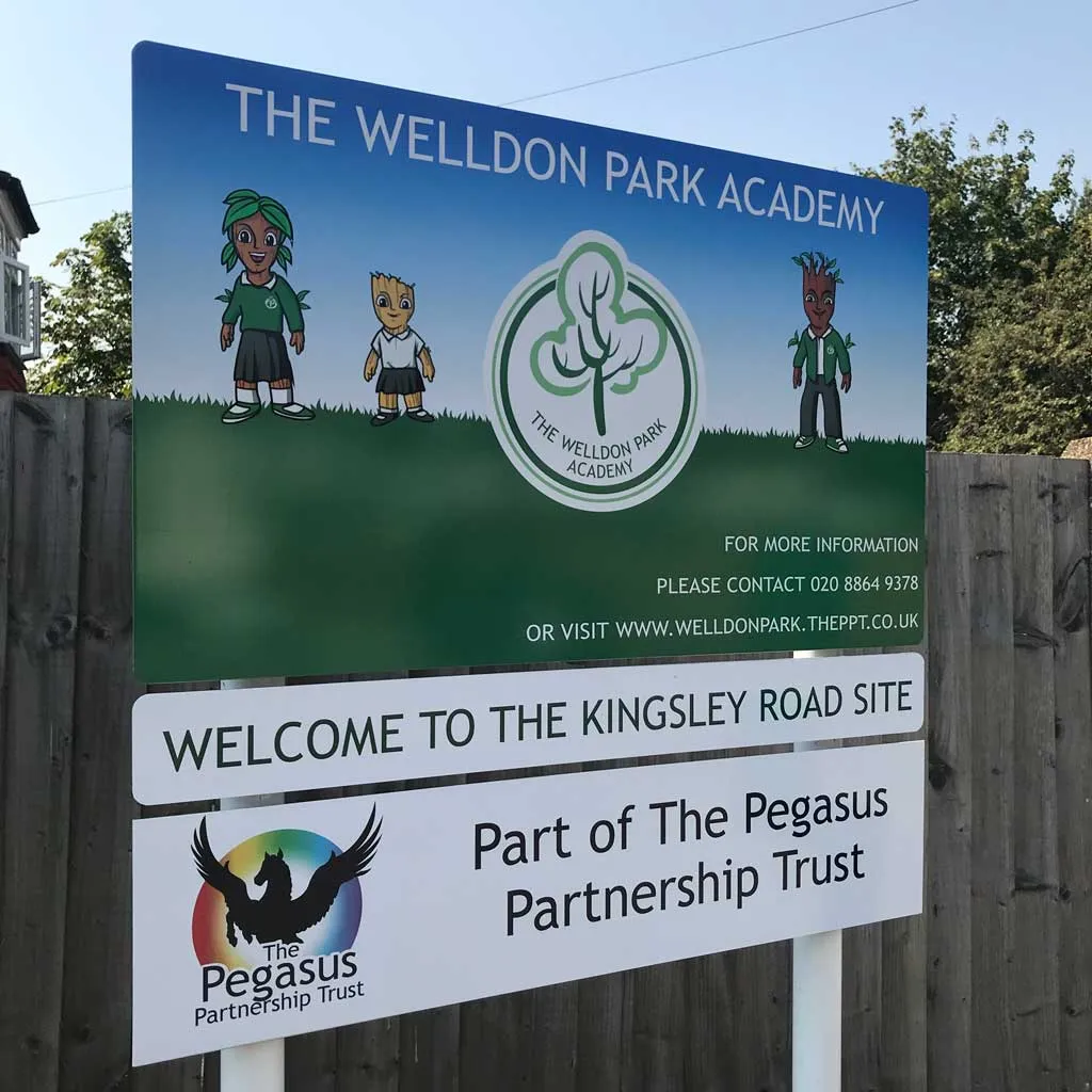 School Entrance Sign