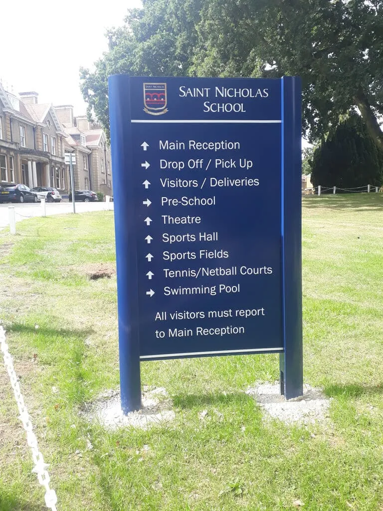 East Herts Signs Totem School Sign