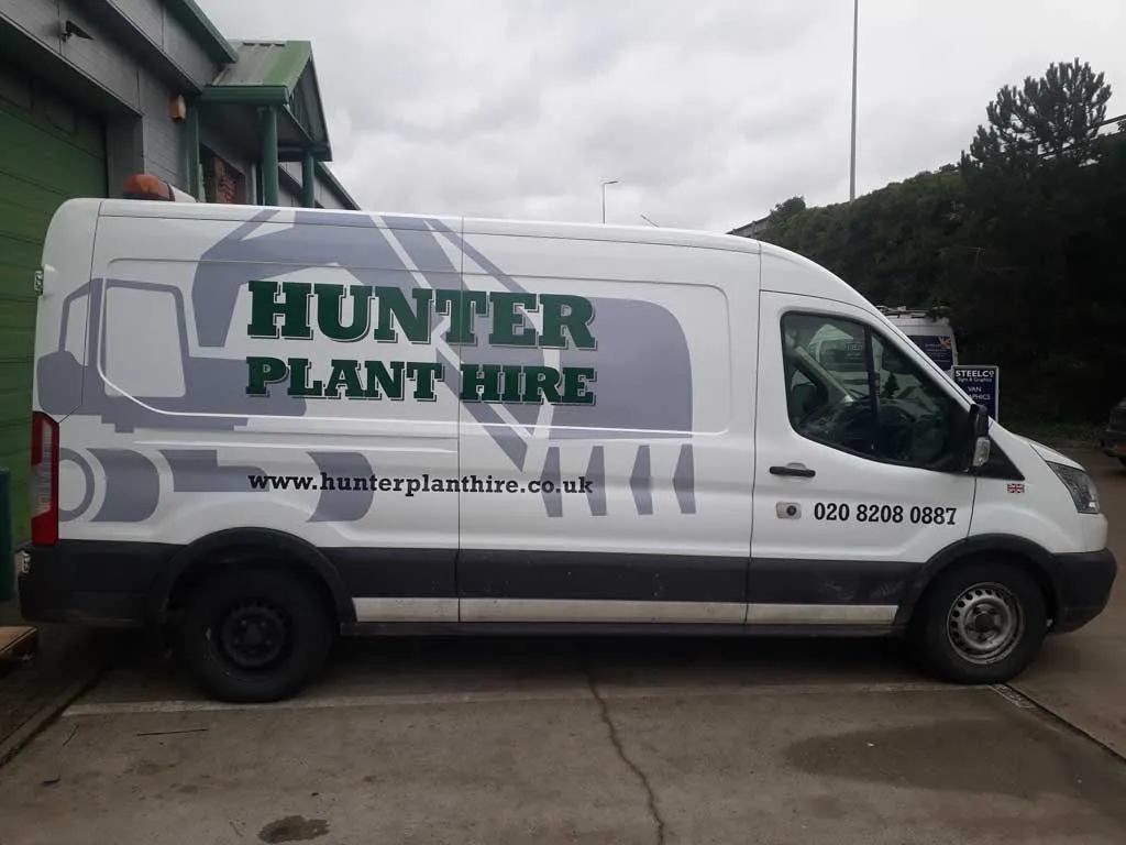 Van Graphics For Plant Hire Company With Excavator Hunter Plant By Steel...