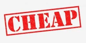 A red rubber stamp mark reading CHEAP, printed across a plain background