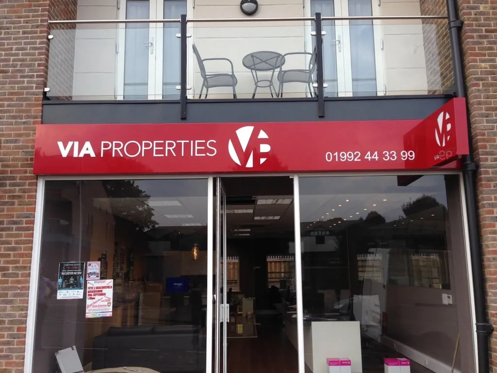 Estate Agent Led Herts Shop Sign East Herts Signs