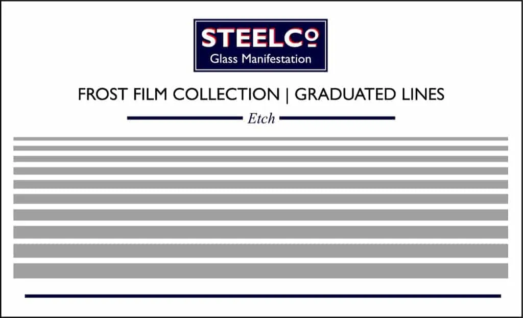 Frost film collection sample board, graduated lines etch