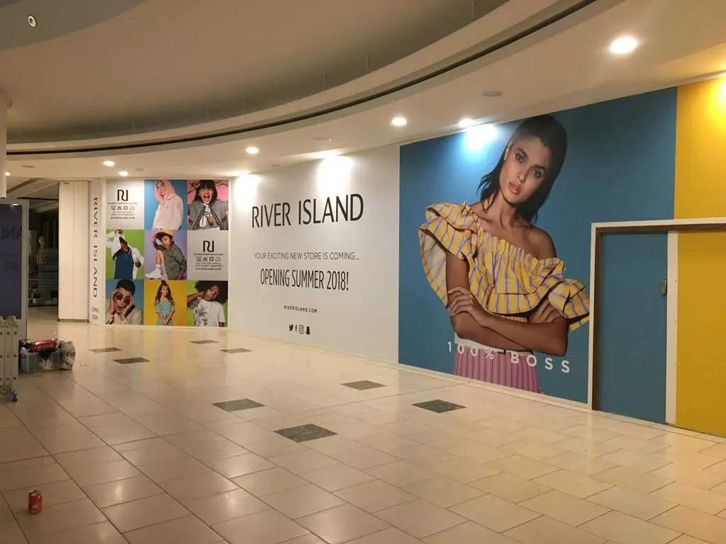 Intu Lakeside Digital Print Install For River Island East Herts Signs Digital Pri...