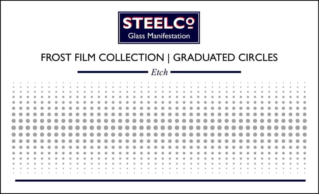 Frost film collection sample board, graduated circles etch